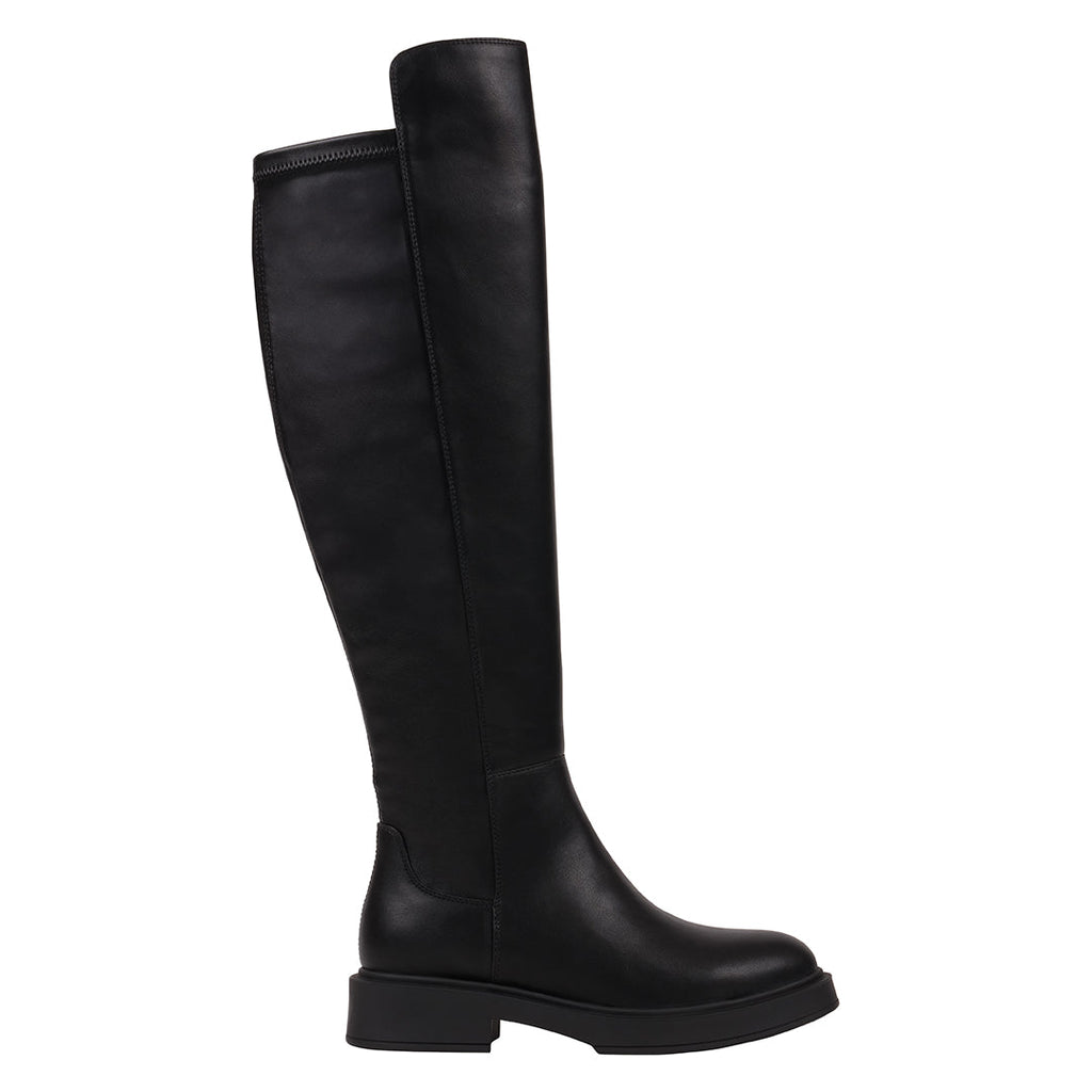 Women's Ayla Classic Black Vegan Leather Riding Boots