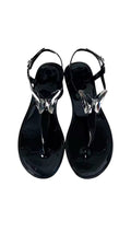 ALIANA Black Gel Beach Sandals